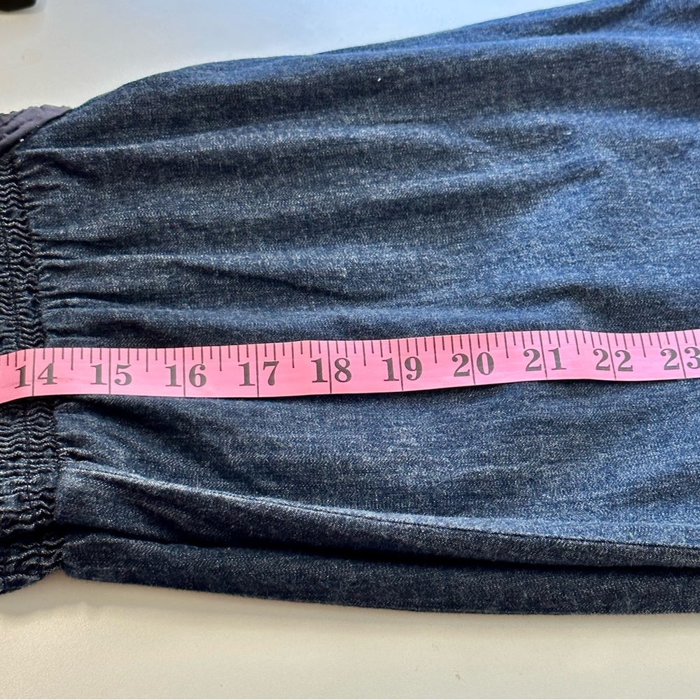 Calvin Klein Tank Denim Dress Dark Wash Elastic Bodice Large - Picture 14 of 16